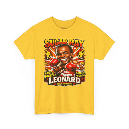 Vintage Boxing Champion Tee – “Sugar Ray Leonard” Graphic Shirt