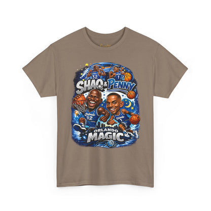 Orlando Magic Basketball Tee — Shaq & Penny Retro Cartoon Design