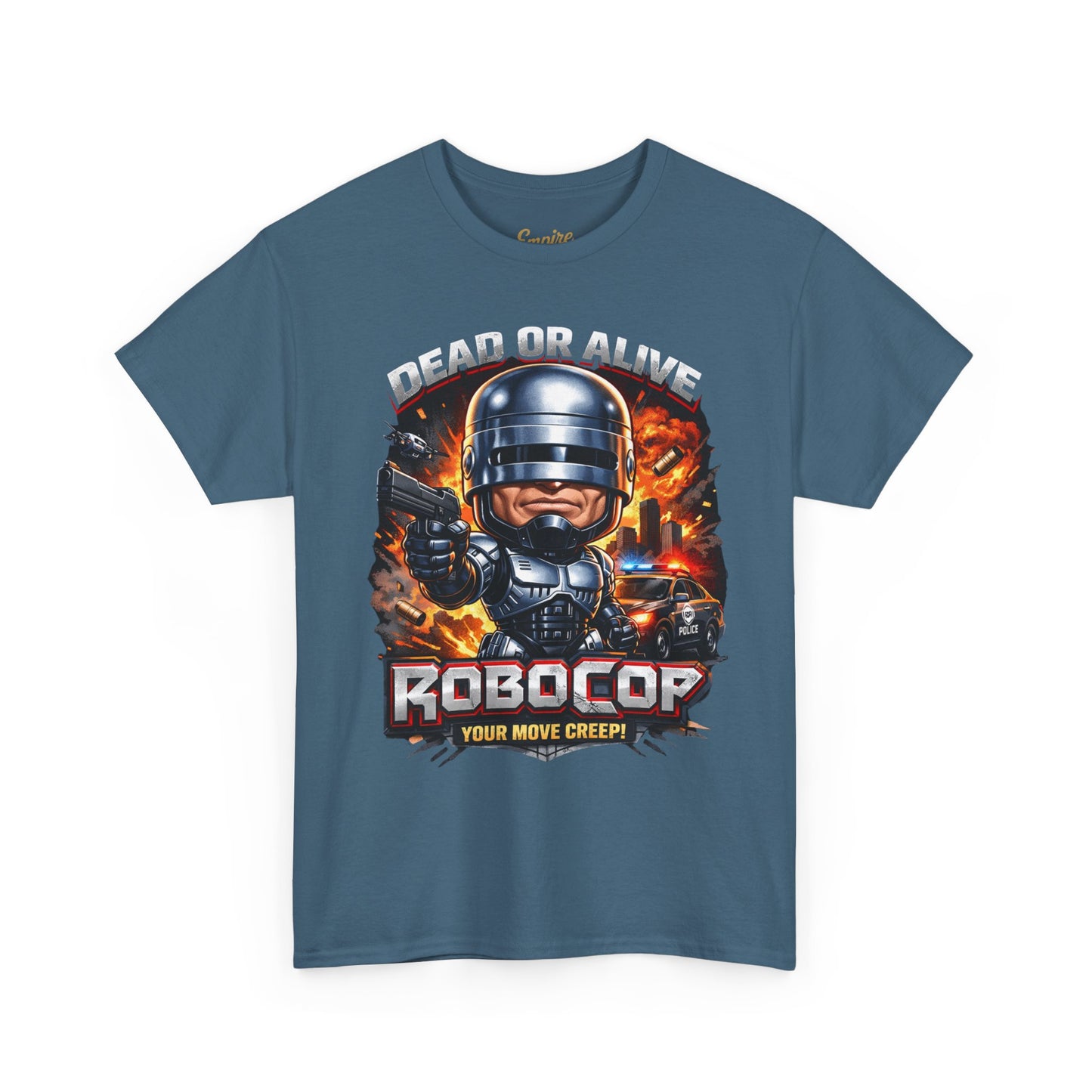 Robocop Graphic Tee — Retro Action Movie Shirt ("Your Move Creep")