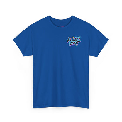 Lil Uzi Graphic Tee — Retro Neon Logo & Photo Back Print