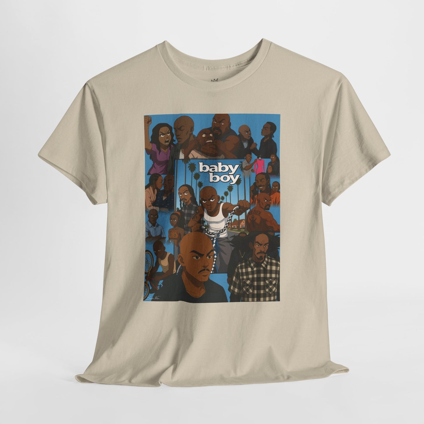 Baby Boy Unisex Heavy Cotton Tee - Retro Cartoon Design