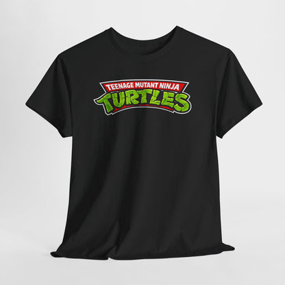 Teenage Mutant Ninja Turtles Graphic Tee — Retro TMNT Logo & Group Back Print