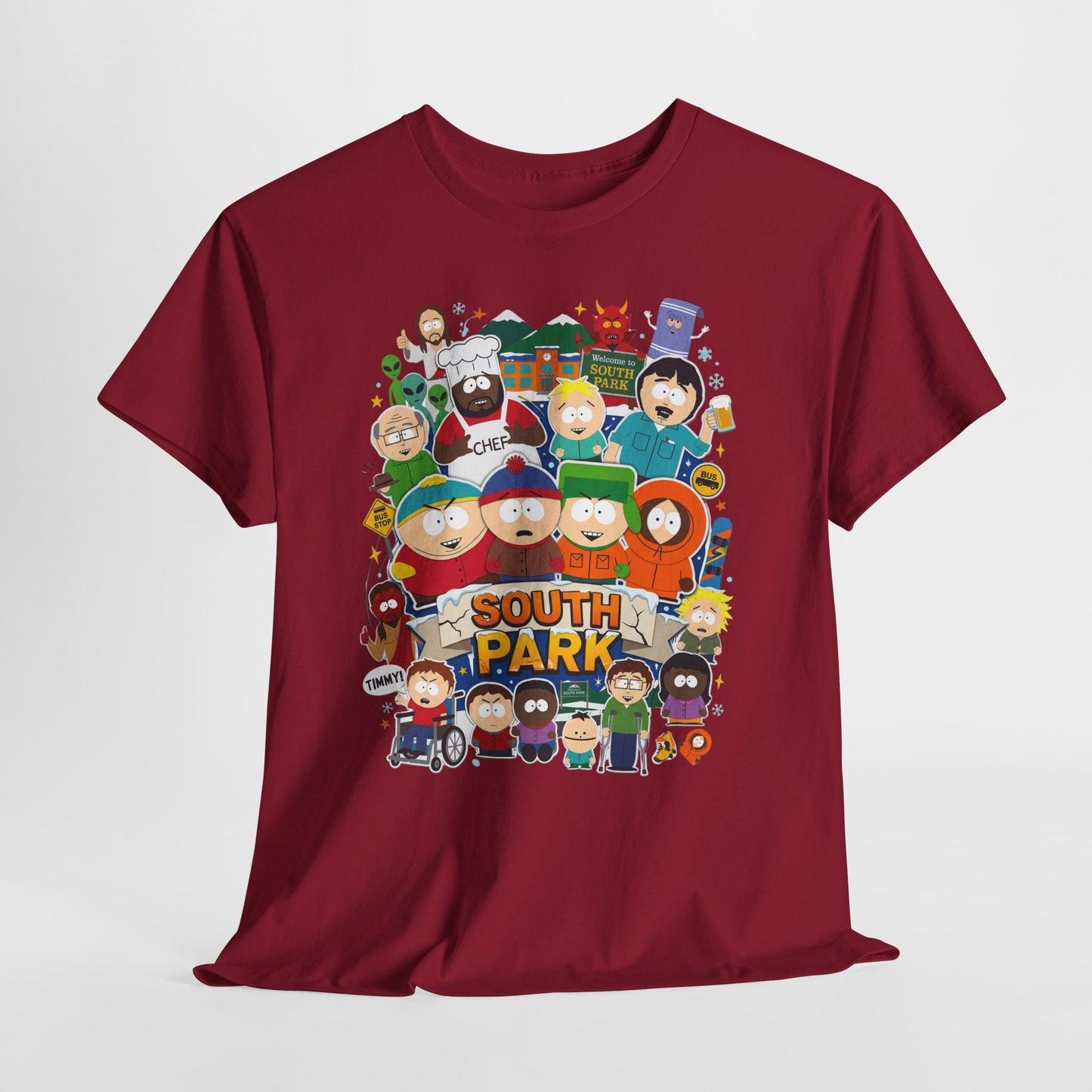South Park Characters Graphic Tee — Cartoon TV Show Fan T-Shirt