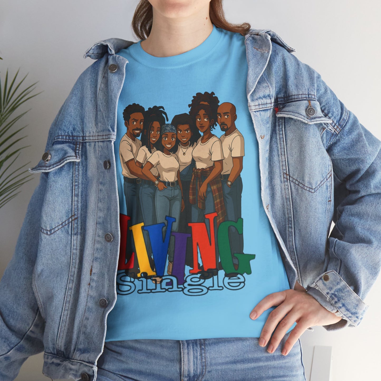Living Single Unisex Heavy Cotton Tee - Nostalgic TV Show T-Shirt for Fans