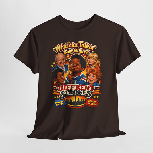Different Strokes Retro TV Tee — "Whatchu Talkin' 'Bout Willis?" Vintage Sitcom T-Shirt