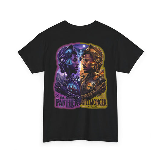 Black Panther vs Killmonger Graphic Tee – Retro Marvel Movie Poster T-Shirt