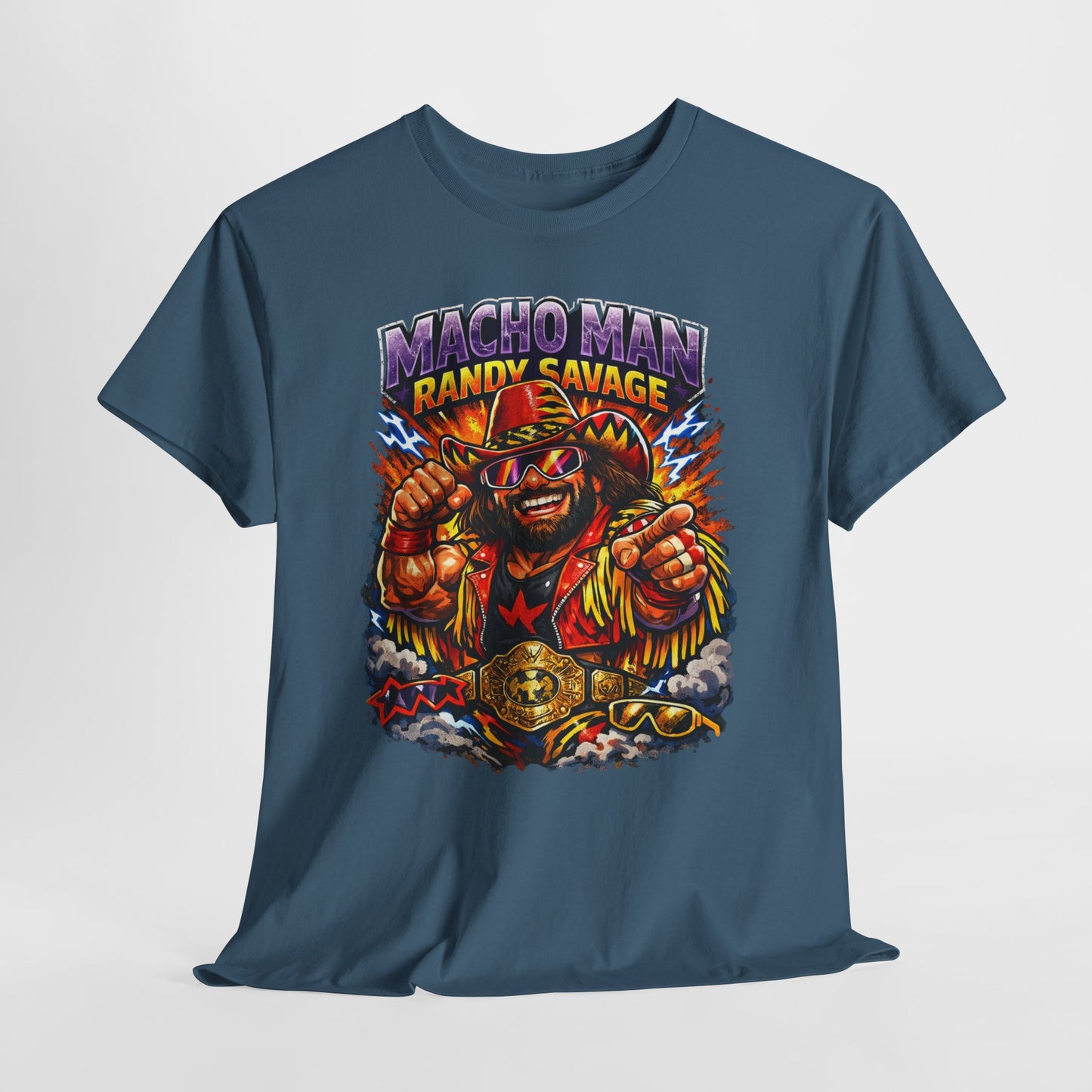 Retro Wrestling Graphic Tee — "Macho Man Randy Savage" Vintage Style