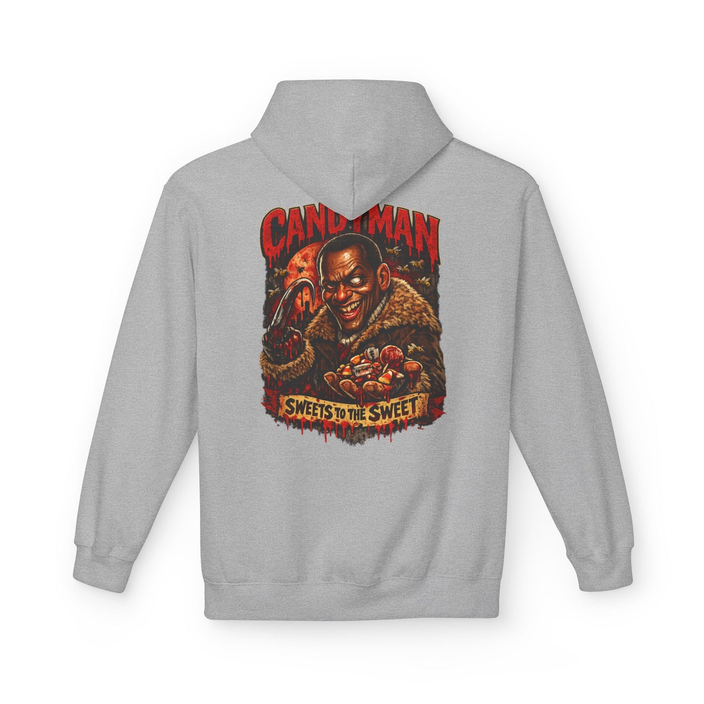 Horror Movie Candyman "Sweets to the Sweet" Retro Poster Midweight Softstyle Fleece Hoodie