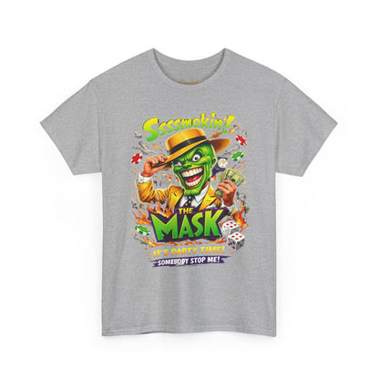 The Mask Graphic Tee — 'Ssssmokin!' Retro Movie Design