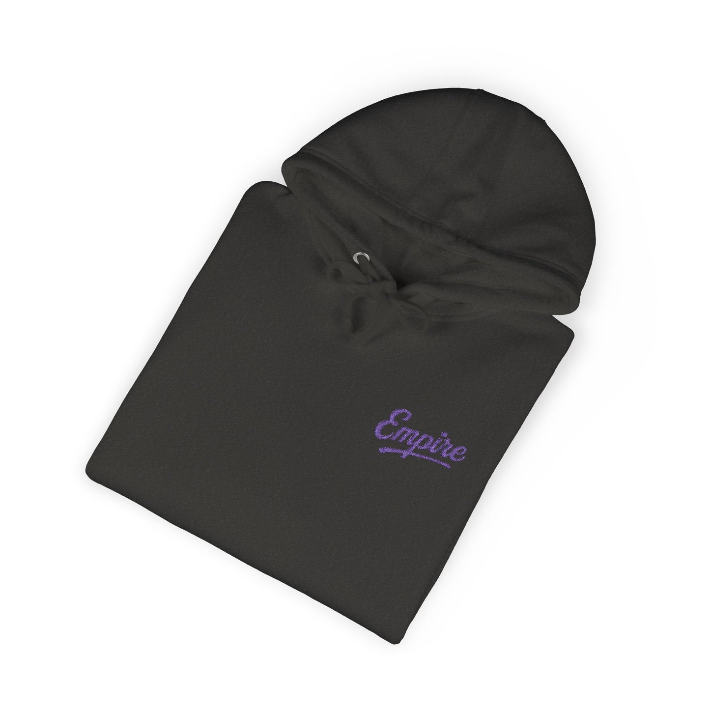 Empire Signature Embroidered Hoodie — Minimal Fleece with Purple 'Empire' Logo