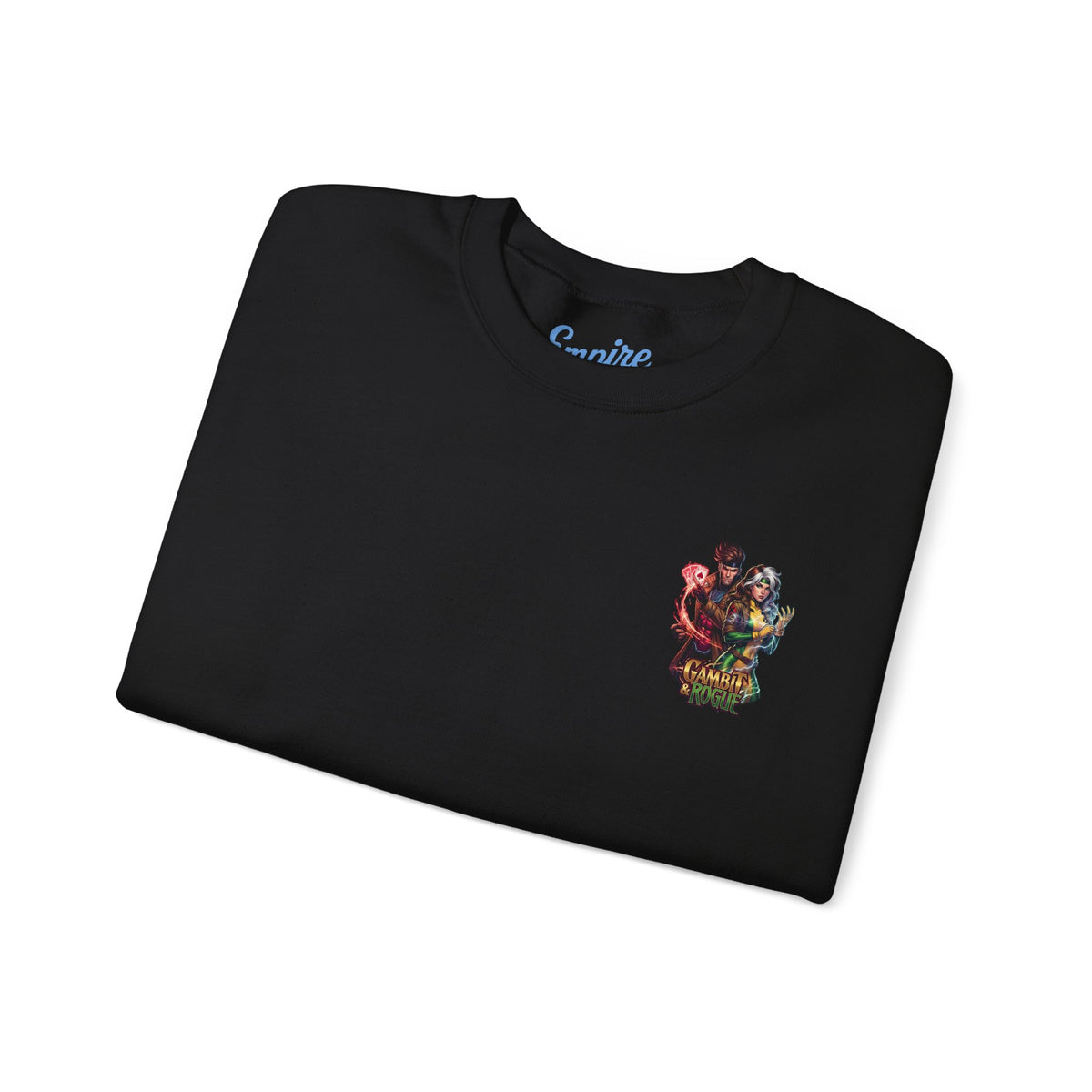 Gambit & Rogue Graphic Crewneck Sweatshirt — X-Men Comic Retro Art
