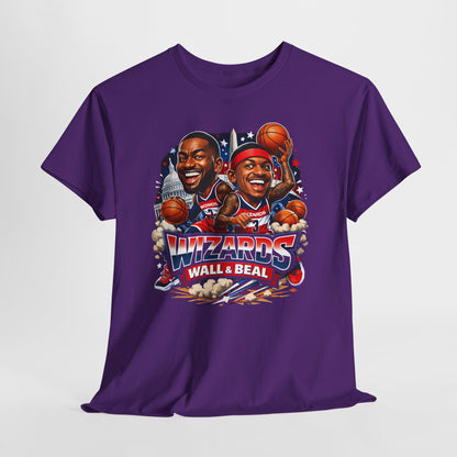 Wizards Basketball Vintage Player Caricature Tee – Wall & Ball Fan Shirt