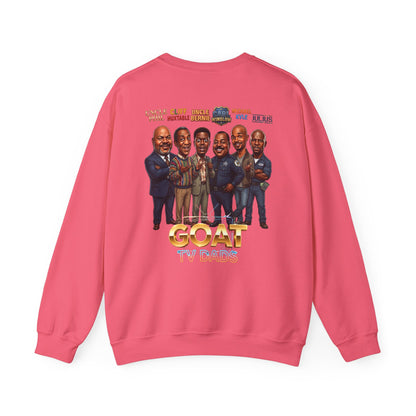 Crewneck Sweatshirt — 'GOAT' Icon Caricature Tribute Backprint