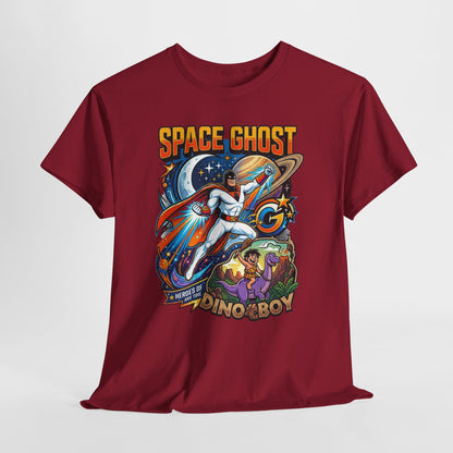 Space Ghost Dino-Boy Tee — Retro Astronaut Dinosaur Graphic T-Shirt