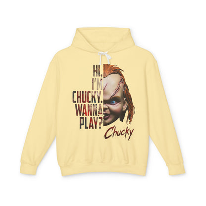 Chucky “Hi, I’m Chucky, Wanna Play?” Horror Movie Hoodie