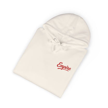 Empire Signature Embroidered Hoodie — Minimal Fleece with Red 'Empire' Logo