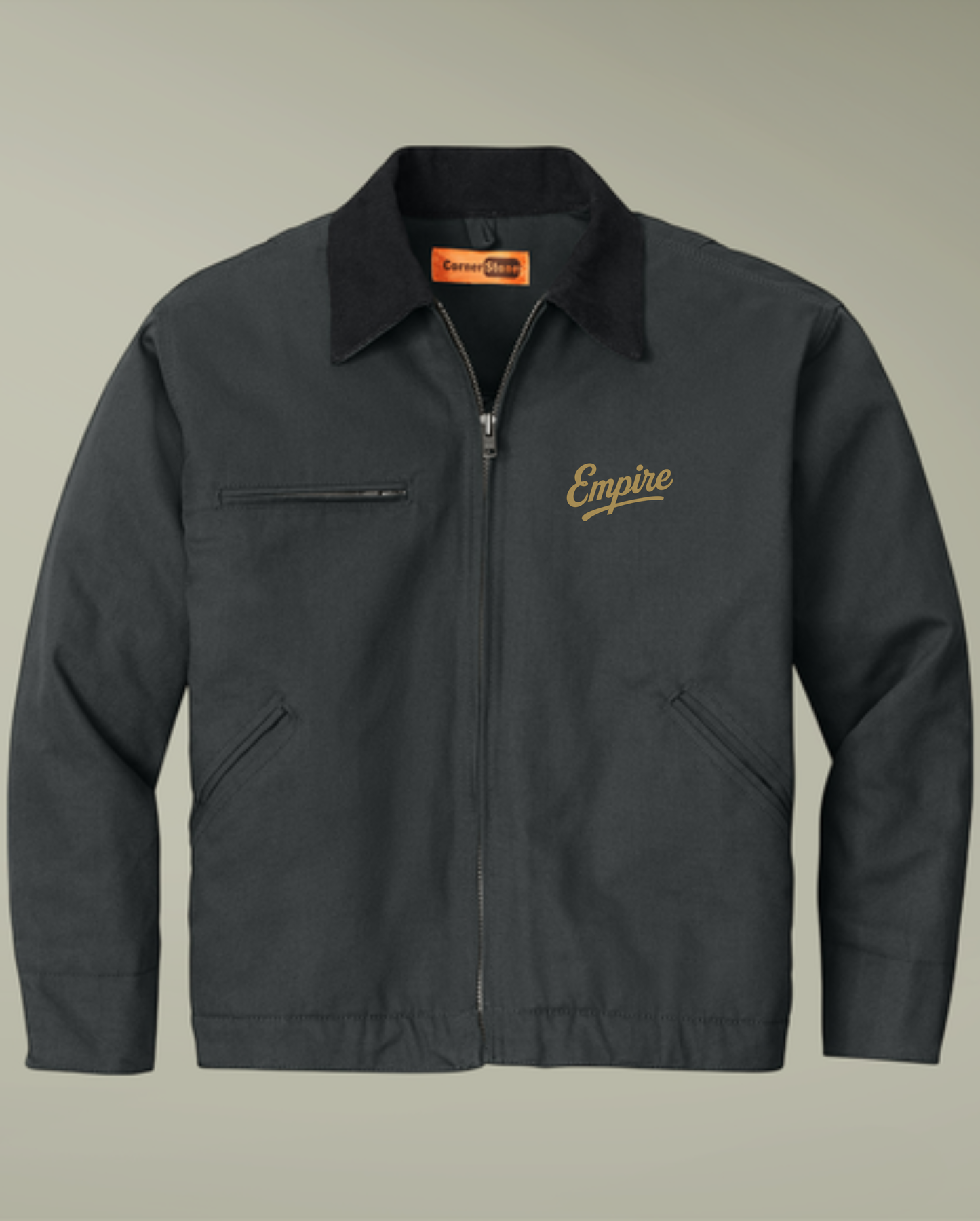 Unisex Duck Cloth Work Jacket with Embroidered Design