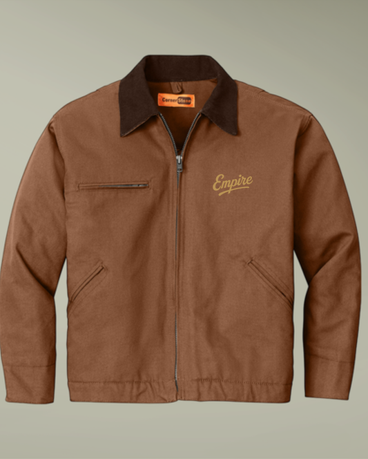 Unisex Duck Cloth Work Jacket with Embroidered Design