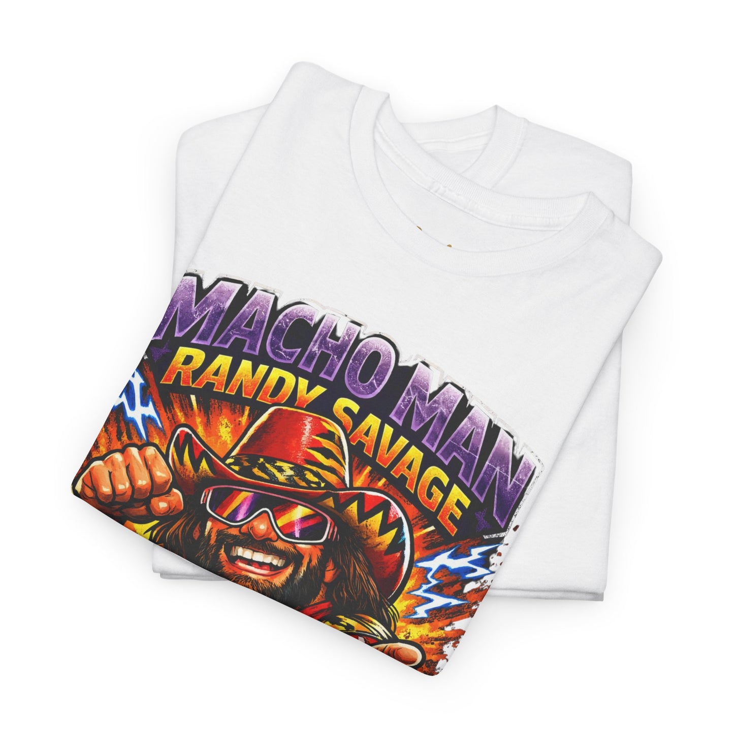 Retro Wrestling Graphic Tee — "Macho Man Randy Savage" Vintage Style