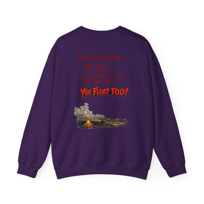 'Krustywise' Creepy Clown Design, "You’ll Float Too" Back Print