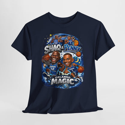 Orlando Magic Basketball Tee — Shaq & Penny Retro Cartoon Design