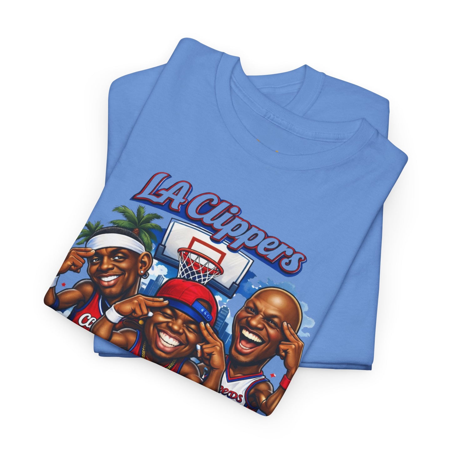 LA Clippers Cartoon Roster Tee — "The Knuckleheads" Team Graphic T-Shirt
