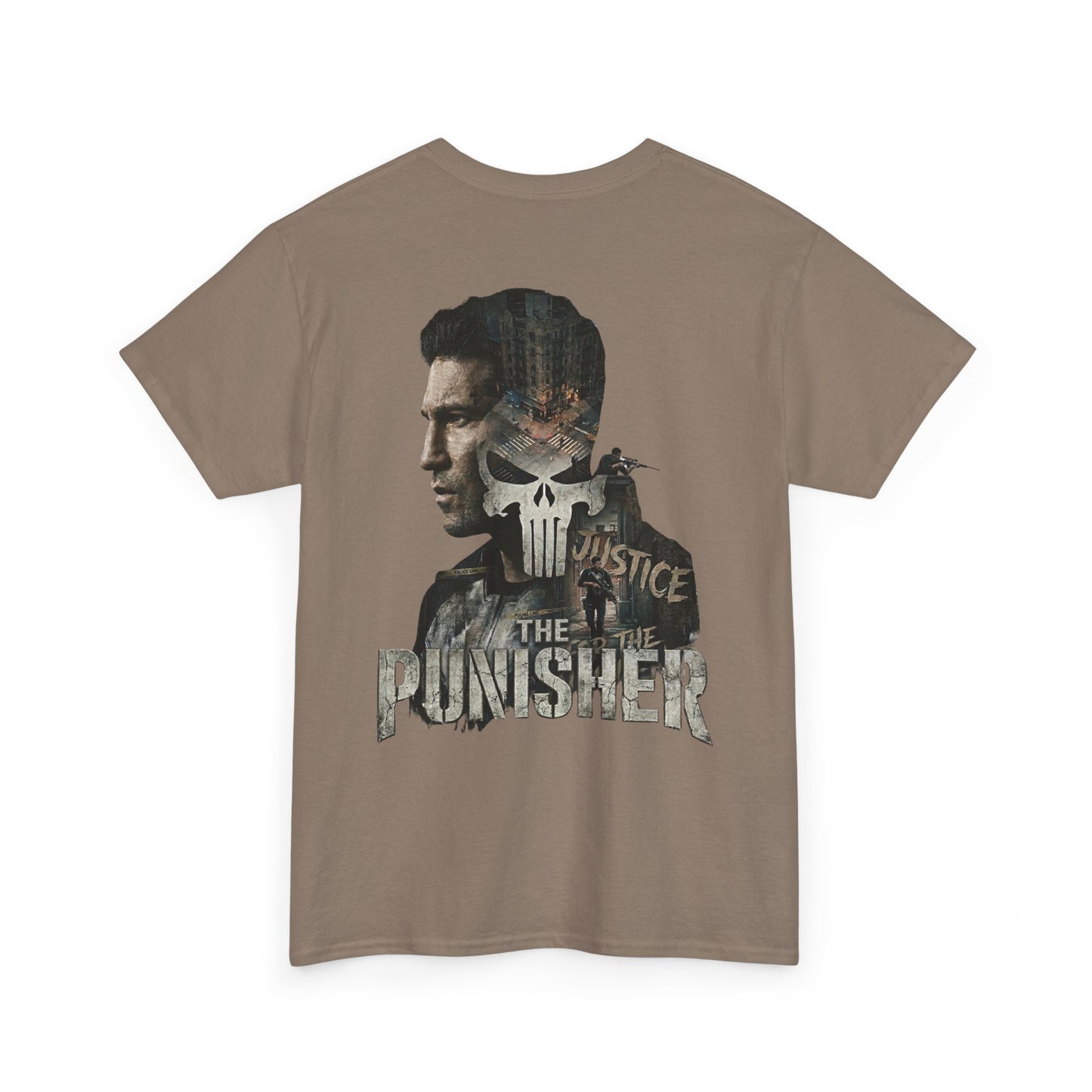 Punisher Graphic Tee — Skull Logo Front & The Punisher Portrait Back