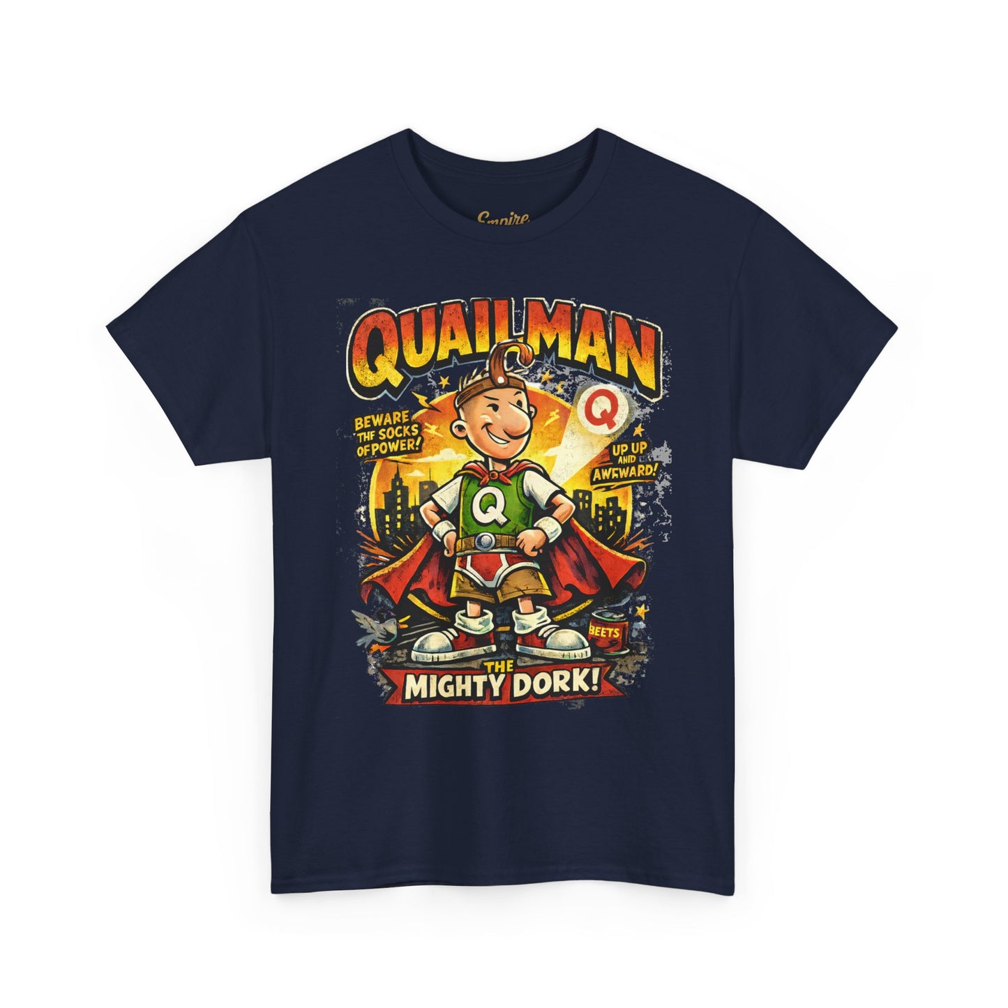 Quailman Mighty Dork T-Shirt — Retro Cartoon Graphic Tee
