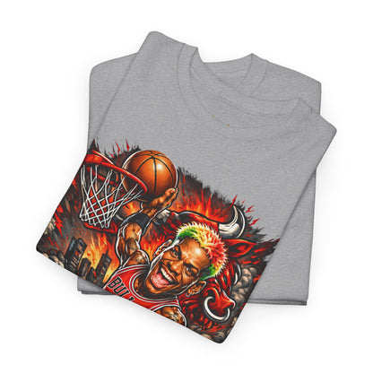 Dennis Rodman 91 Basketball T-Shirt — Vintage Chicago Bulls Jersey Tee