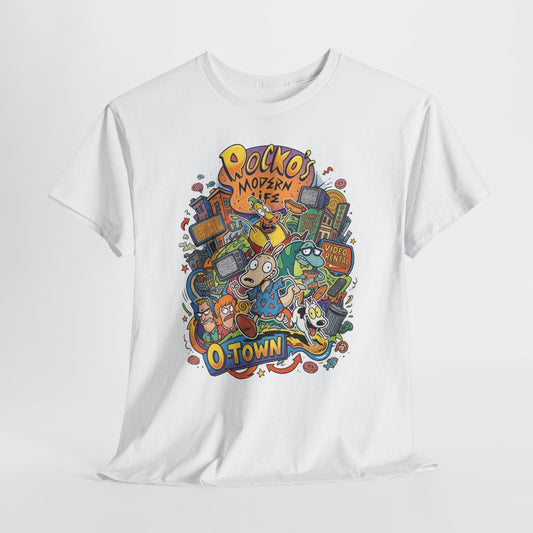 "Rocko's Modern Life: O-Town" Cartoon Retro T-Shirt