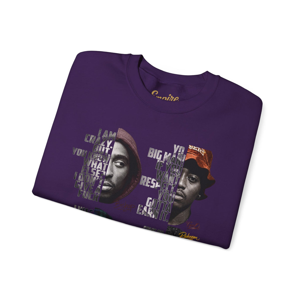 Wrecking Crew "Juice" Movie Legends Crewneck Sweatshirt — Collage Portraits & Lyrics