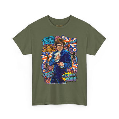 Austin Powers Retro Graphic Tee — "Yeah Baby!" Psychedelic 60s Pop Art T-Shirt