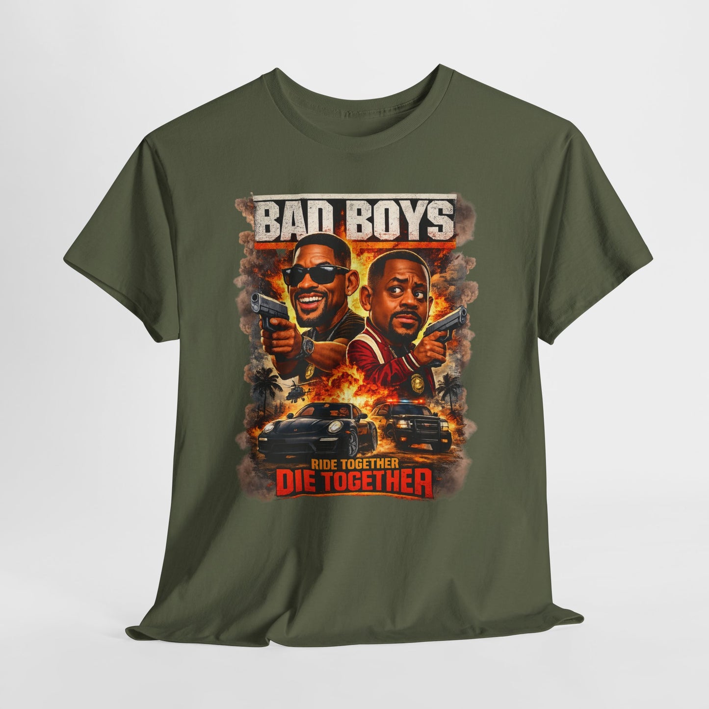 Bad Boys Movie Poster Tee — "Ride Together, Die Together" Graphic T-Shirt