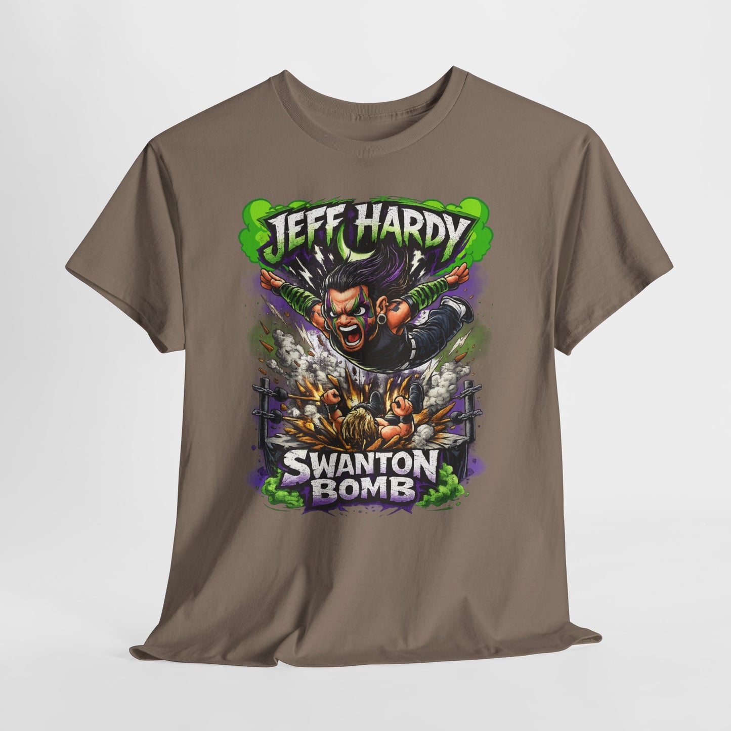 "Swanton Bomb" Graphic Tee — Pro Wrestler Vintage-Style Wrestling Shirt
