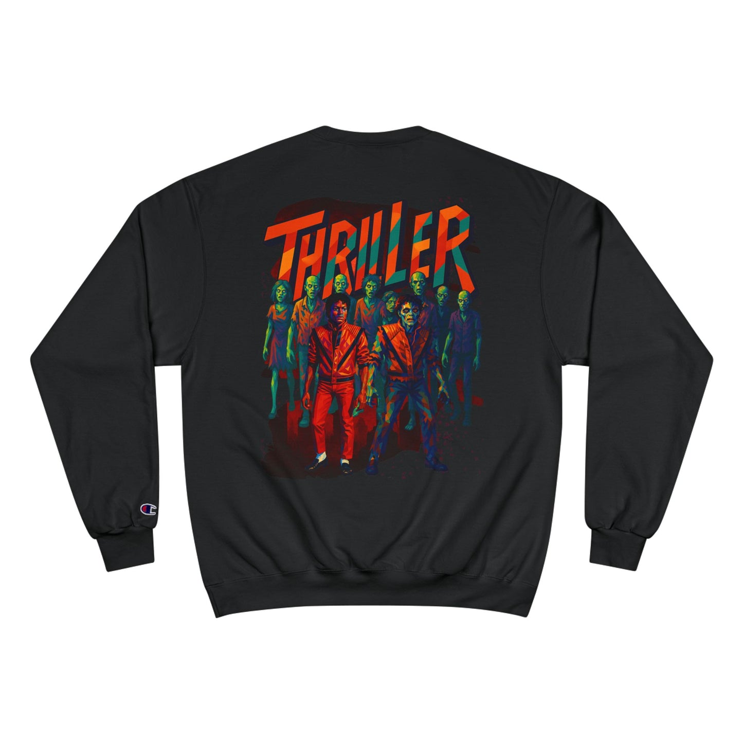 MJ Thriller Graphic Sweatshirt — Retro Zombie Dance Crew Back Print