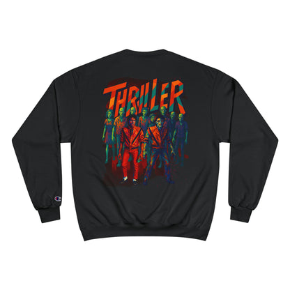MJ Thriller Graphic Sweatshirt — Retro Zombie Dance Crew Back Print