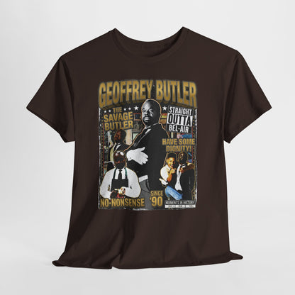 Geoffrey Butler Graphic Tee — "Savage Butler" Vintage Sitcom Tribute T-Shirt