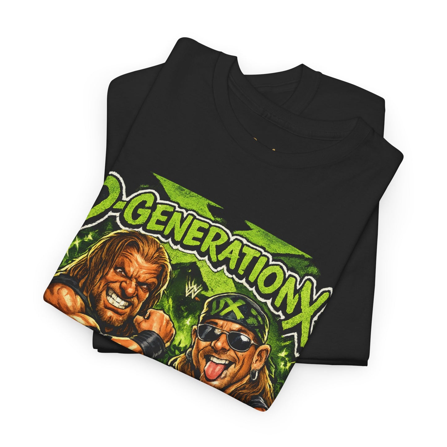 D-Generation X Retro Wrestling Tee — DX Skull & Heroes Graphic T-Shirt