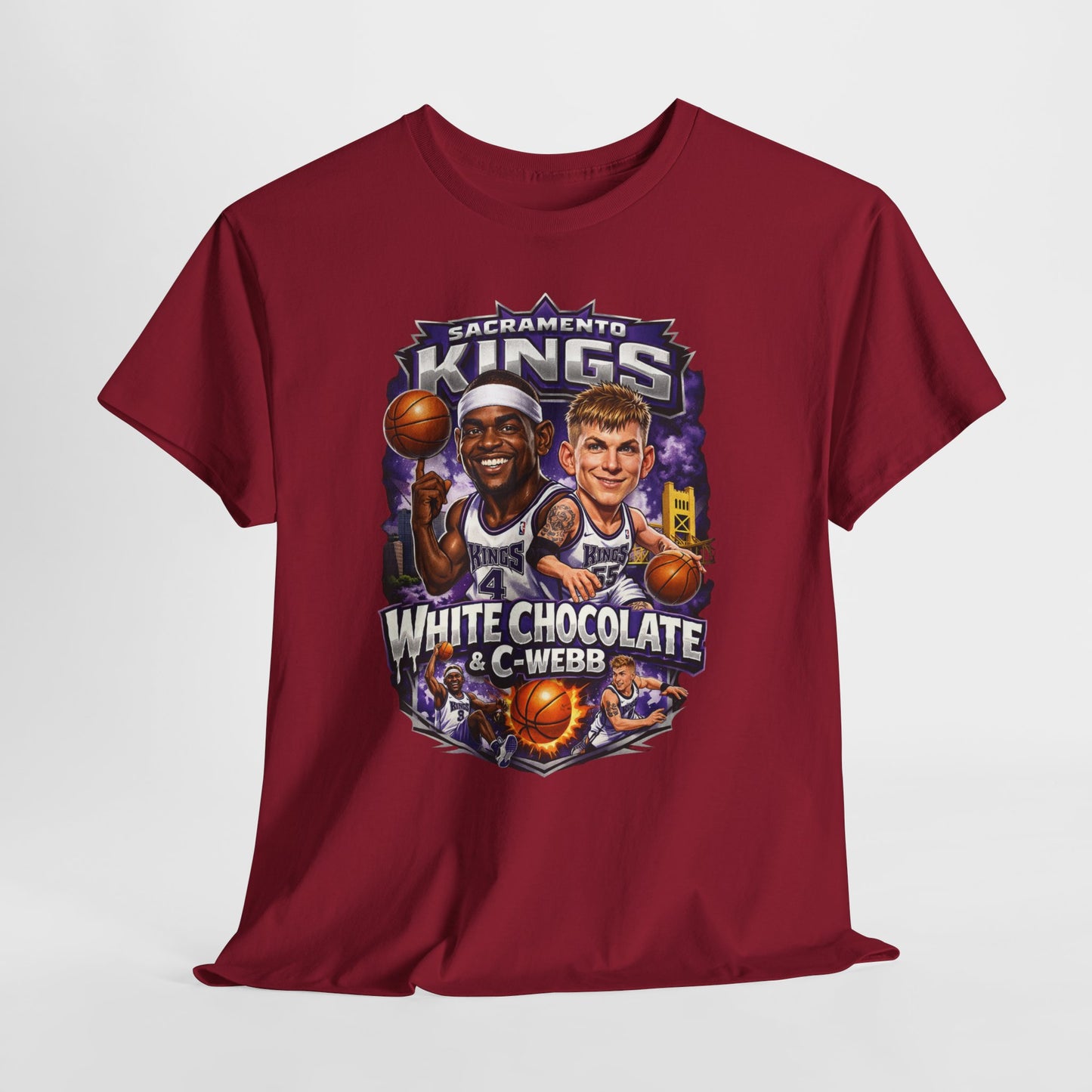Sacramento Kings 'White Chocolate & C-Webb' Basketball Tee