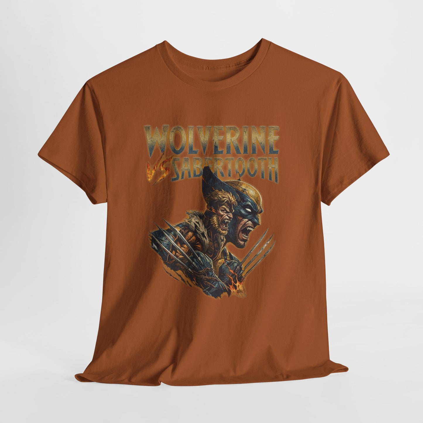 Wolverine vs Sabretooth Tee — Vintage Comic Battle Graphic T-Shirt