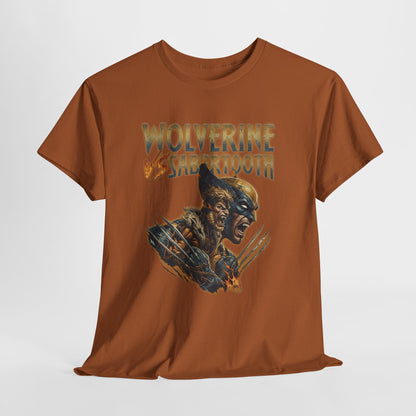 Wolverine vs Sabretooth Tee — Vintage Comic Battle Graphic T-Shirt
