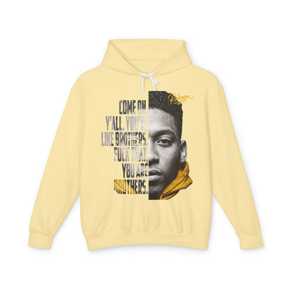 Raheem "Juice" Quote Hoodie – 'Come On Y'all You're Like Brothers' Graphic Hoodie