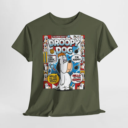 Droopy Dog Comic Tee — Retro Cartoon Graphic T-Shirt