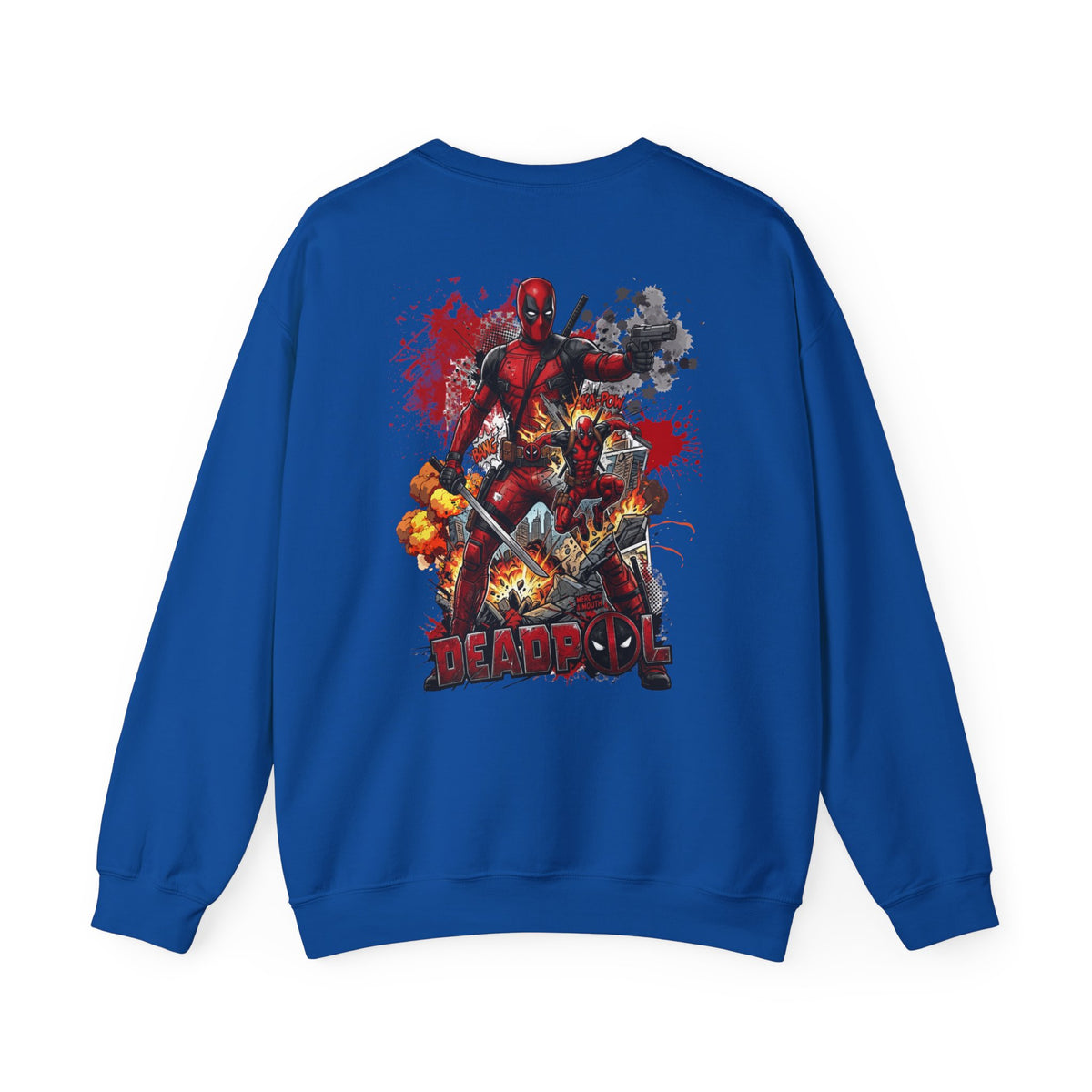 Deadpool Graphic Sweatshirt – Comic Superhero Crewneck