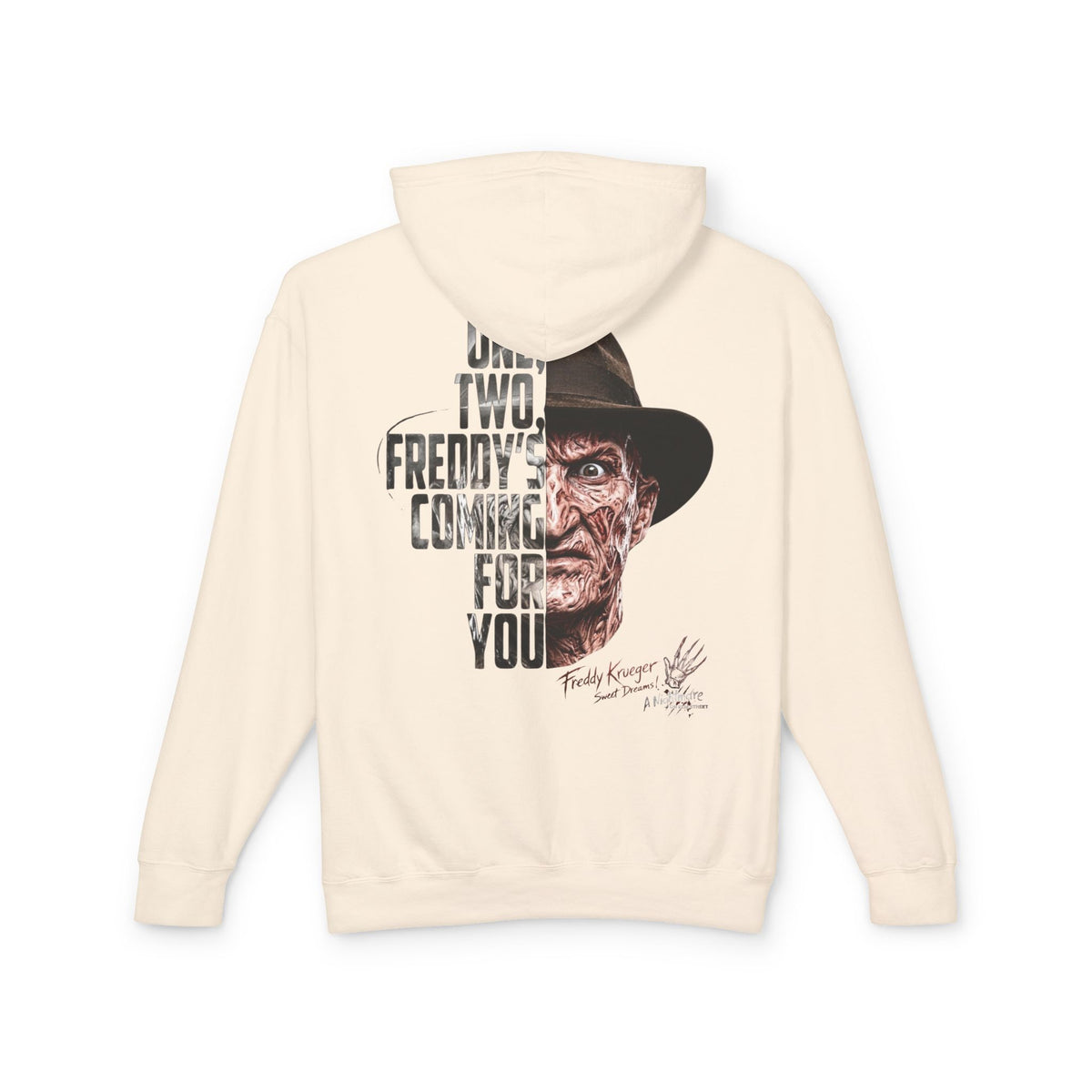 Freddy Krueger Hoodie — 'One, Two, Freddy’s Coming for You' Horror Pullover