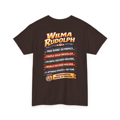 Wilma Rudolph “The Fastest Woman in the World” Graphic Tee – 1960 Rome Triple Gold Olympic Tribute Shirt