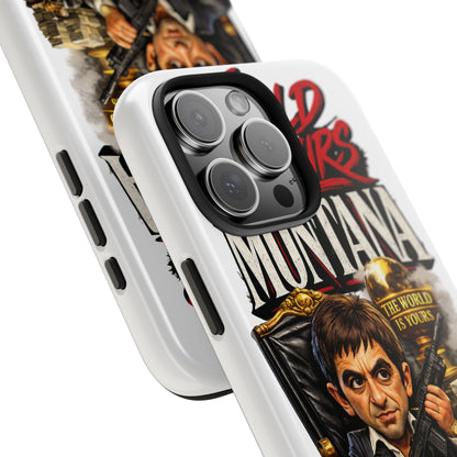Tony Montana "The World Is Yours" Vintage Caricature Tough Phone Case
