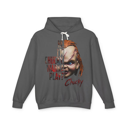 Chucky “Hi, I’m Chucky, Wanna Play?” Horror Movie Hoodie