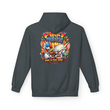 Pinky and the Brain "Time to Take Over the World" Midweight Softstyle Fleece Hoodie