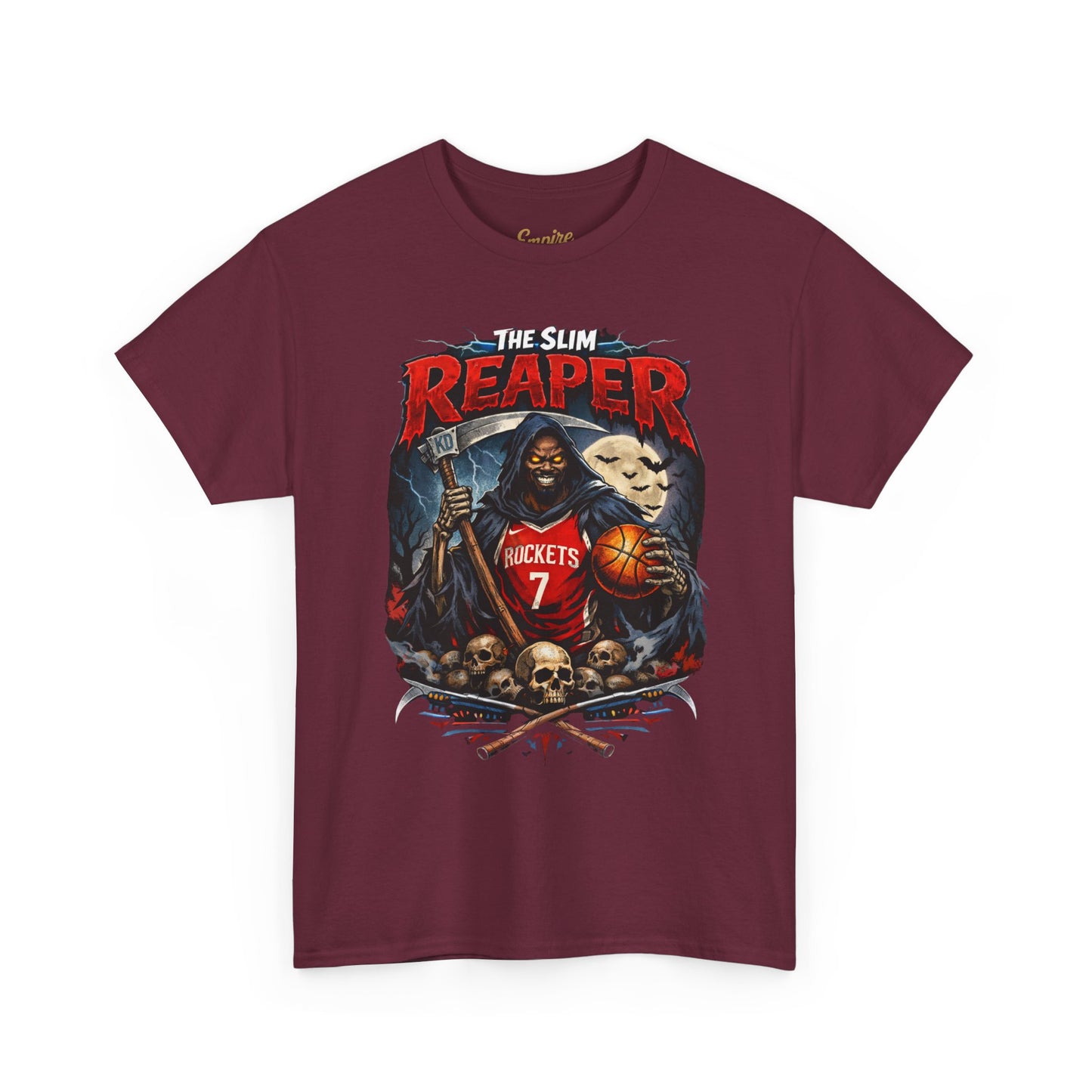 Grim Reaper Basketball Tee — "The Slim Reaper" Graphic T-Shirt